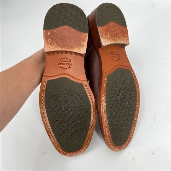 MENS COLE HAAN Dark Brown Mahogany Feathercraft Grand Blucher Oxford Lace Up 9 - Picture 4 of 10